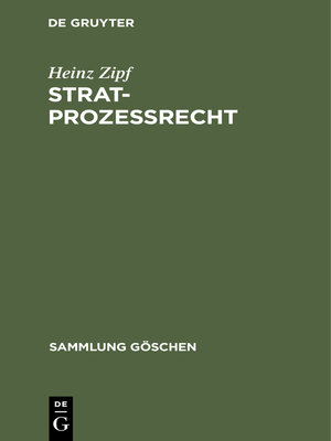 cover image of Stratprozeßrecht